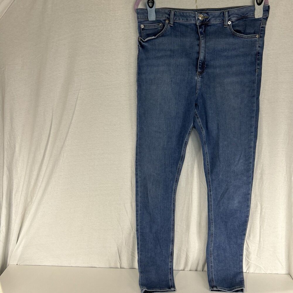 Asos Ankle Jeans Men's 34x32 Blue Denim Cotton Stretch Skinny Leg 5-Pockets